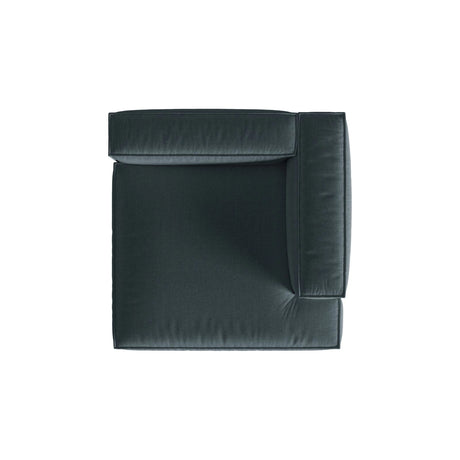 Nuria Modulares Sofa Sitzelement, Rechte Seite, aus Strukturierter Stoff in Deep Petrol (Liberty 13), 147x147 cm von Micadoni – Bild 5