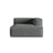 Nuria Modulares Sofa Sitzelement, Rechte Seite, aus Strukturierter Stoff in Grau (Liberty 20), 147x127 cm von Micadoni – Bild 1