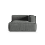 Nuria Modulares Sofa Sitzelement, Rechte Seite, aus Strukturierter Stoff in Grau (Liberty 20), 147x127 cm von Micadoni – Bild 1