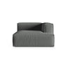 Nuria Modulares Sofa Sitzelement, Rechte Seite, aus Strukturierter Stoff in Grau (Liberty 20), 147x127 cm von Micadoni – Bild 1
