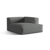 Nuria Modulares Sofa Sitzelement, Rechte Seite, aus Strukturierter Stoff in Grau (Liberty 20), 147x127 cm von Micadoni – Bild 3