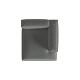 Nuria Modulares Sofa Sitzelement, Rechte Seite, aus Strukturierter Stoff in Grau (Liberty 20), 147x127 cm von Micadoni – Bild 5