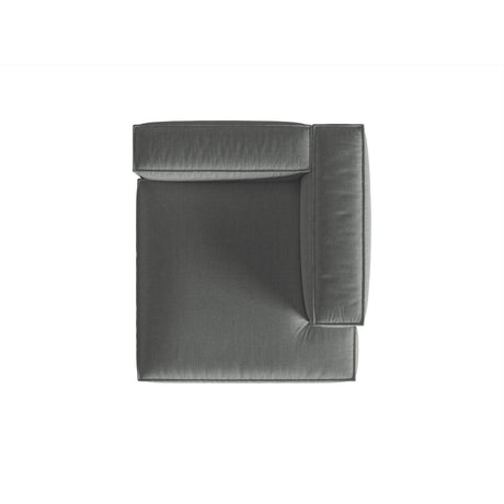 Nuria Modulares Sofa Sitzelement, Rechte Seite, aus Strukturierter Stoff in Grau (Liberty 20), 147x127 cm von Micadoni – Bild 5