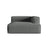 Nuria Modulares Sofa Sitzelement, Rechte Seite, aus Strukturierter Stoff in Grau (Liberty 20), 147x147 cm von Micadoni – Bild 1