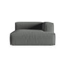 Nuria Modulares Sofa Sitzelement, Rechte Seite, aus Strukturierter Stoff in Grau (Liberty 20), 147x147 cm von Micadoni – Bild 1