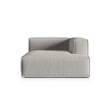 Nuria Modulares Sofa Sitzelement, Rechte Seite, aus Strukturierter Stoff in Hellgrau (Liberty 18), 147x127 cm von Micadoni – Bild 1