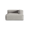 Nuria Modulares Sofa Sitzelement, Rechte Seite, aus Strukturierter Stoff in Hellgrau (Liberty 18), 147x127 cm von Micadoni – Bild 1
