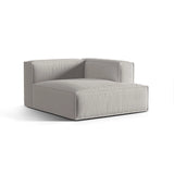Nuria Modulares Sofa Sitzelement, Rechte Seite, aus Strukturierter Stoff in Hellgrau (Liberty 18), 147x127 cm von Micadoni – Bild 3