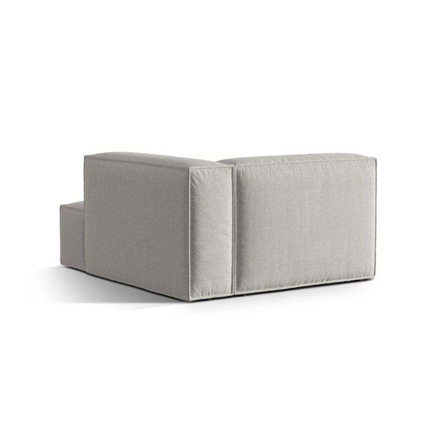 Nuria Modulares Sofa Sitzelement, Rechte Seite, aus Strukturierter Stoff in Hellgrau (Liberty 18), 147x127 cm von Micadoni – Bild 4