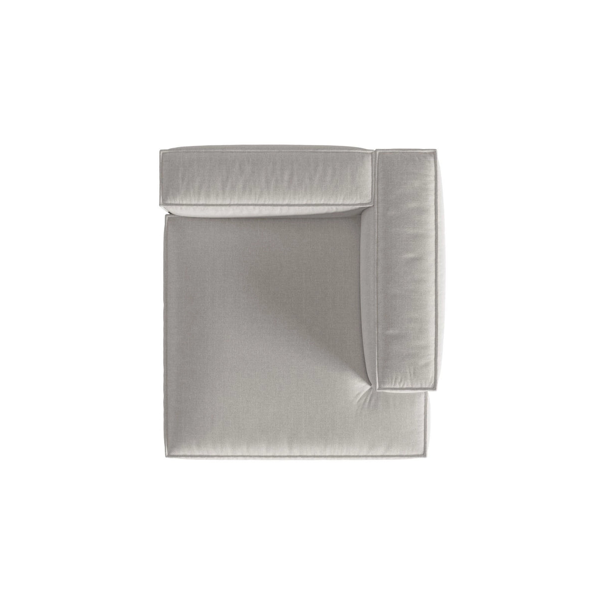Nuria Modulares Sofa Sitzelement, Rechte Seite, aus Strukturierter Stoff in Hellgrau (Liberty 18), 147x127 cm von Micadoni – Bild 5