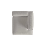Nuria Modulares Sofa Sitzelement, Rechte Seite, aus Strukturierter Stoff in Hellgrau (Liberty 18), 147x127 cm von Micadoni – Bild 5
