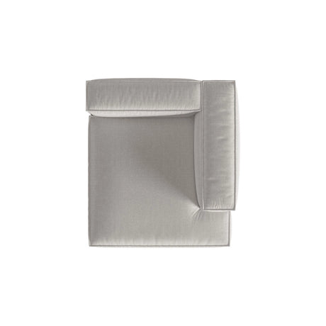 Nuria Modulares Sofa Sitzelement, Rechte Seite, aus Strukturierter Stoff in Hellgrau (Liberty 18), 147x127 cm von Micadoni – Bild 5