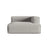 Nuria Modulares Sofa Sitzelement, Rechte Seite, aus Strukturierter Stoff in Hellgrau (Liberty 18), 147x147 cm von Micadoni – Bild 1