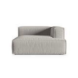 Nuria Modulares Sofa Sitzelement, Rechte Seite, aus Strukturierter Stoff in Hellgrau (Liberty 18), 147x147 cm von Micadoni – Bild 1
