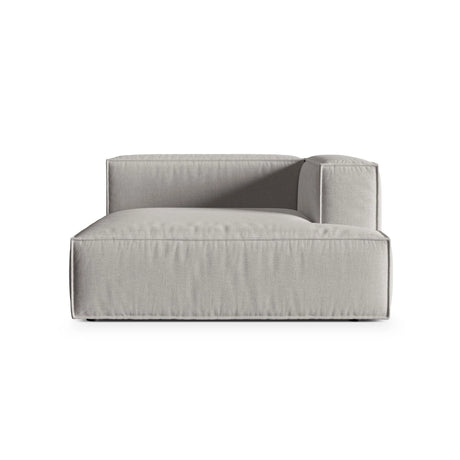 Nuria Modulares Sofa Sitzelement, Rechte Seite, aus Strukturierter Stoff in Hellgrau (Liberty 18), 147x147 cm von Micadoni – Bild 1