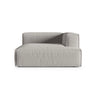 Nuria Modulares Sofa Sitzelement, Rechte Seite, aus Strukturierter Stoff in Hellgrau (Liberty 18), 147x147 cm von Micadoni – Bild 1