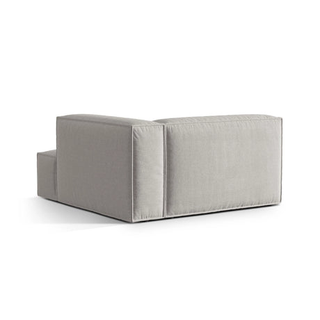 Nuria Modulares Sofa Sitzelement, Rechte Seite, aus Strukturierter Stoff in Hellgrau (Liberty 18), 147x147 cm von Micadoni – Bild 4
