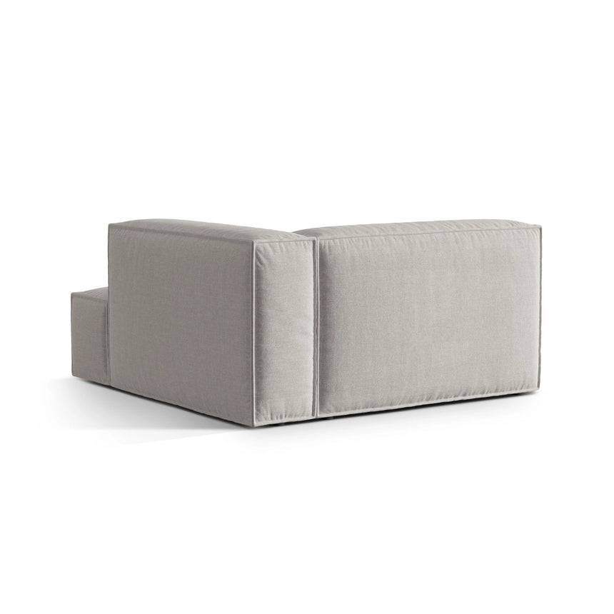 Nuria Modulares Sofa Sitzelement, Rechte Seite, aus Strukturierter Stoff in Hellgrau (Liberty 18), 147x147 cm von Micadoni – Bild 4
