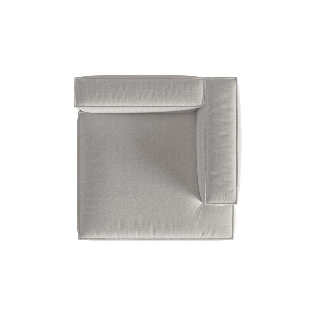 Nuria Modulares Sofa Sitzelement, Rechte Seite, aus Strukturierter Stoff in Hellgrau (Liberty 18), 147x147 cm von Micadoni – Bild 5