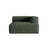 Nuria Modulares Sofa Sitzelement, Rechte Seite, aus Strukturierter Stoff in Moosgrün (Liberty 12), 147x127 cm von Micadoni – Bild 1