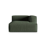 Nuria Modulares Sofa Sitzelement, Rechte Seite, aus Strukturierter Stoff in Moosgrün (Liberty 12), 147x127 cm von Micadoni – Bild 1