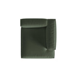 Nuria Modulares Sofa Sitzelement, Rechte Seite, aus Strukturierter Stoff in Moosgrün (Liberty 12), 147x127 cm von Micadoni – Bild 5