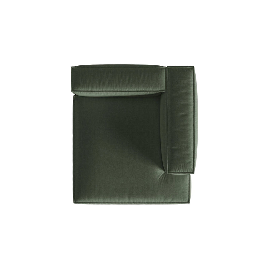Nuria Modulares Sofa Sitzelement, Rechte Seite, aus Strukturierter Stoff in Moosgrün (Liberty 12), 147x127 cm von Micadoni – Bild 5