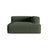 Nuria Modulares Sofa Sitzelement, Rechte Seite, aus Strukturierter Stoff in Moosgrün (Liberty 12), 147x147 cm von Micadoni – Bild 1