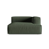 Nuria Modulares Sofa Sitzelement, Rechte Seite, aus Strukturierter Stoff in Moosgrün (Liberty 12), 147x147 cm von Micadoni – Bild 1