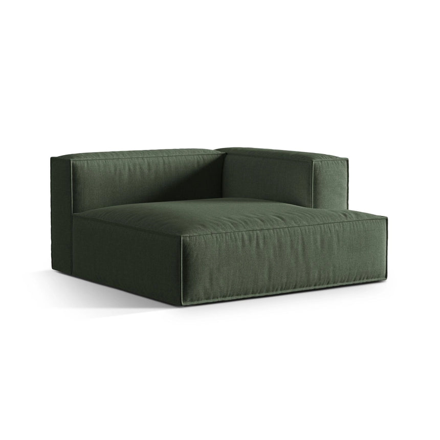 Nuria Modulares Sofa Sitzelement, Rechte Seite, aus Strukturierter Stoff in Moosgrün (Liberty 12), 147x147 cm von Micadoni – Bild 3