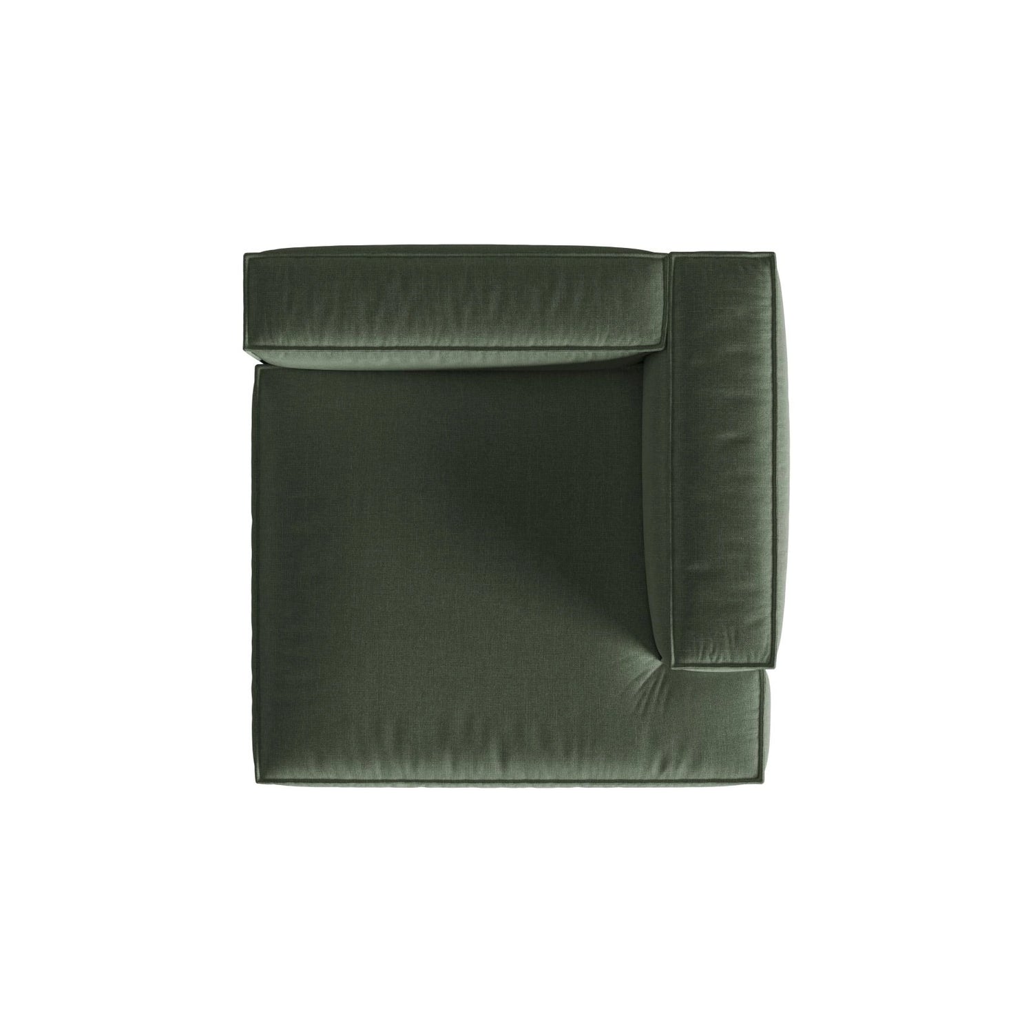 Nuria Modulares Sofa Sitzelement, Rechte Seite, aus Strukturierter Stoff in Moosgrün (Liberty 12), 147x147 cm von Micadoni – Bild 5