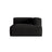 Nuria Modulares Sofa Sitzelement, Rechte Seite, aus Strukturierter Stoff in Schwarz (Liberty 22), 147x127 cm von Micadoni – Bild 1