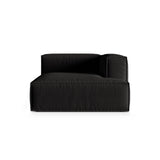 Nuria Modulares Sofa Sitzelement, Rechte Seite, aus Strukturierter Stoff in Schwarz (Liberty 22), 147x127 cm von Micadoni – Bild 1