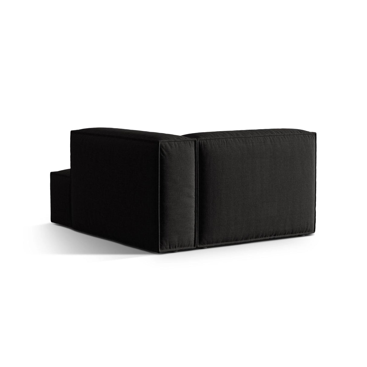 Nuria Modulares Sofa Sitzelement, Rechte Seite, aus Strukturierter Stoff in Schwarz (Liberty 22), 147x127 cm von Micadoni – Bild 4