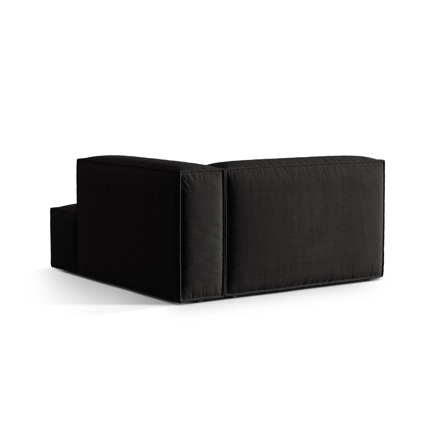 Nuria Modulares Sofa Sitzelement, Rechte Seite, aus Strukturierter Stoff in Schwarz (Liberty 22), 147x147 cm von Micadoni – Bild 4
