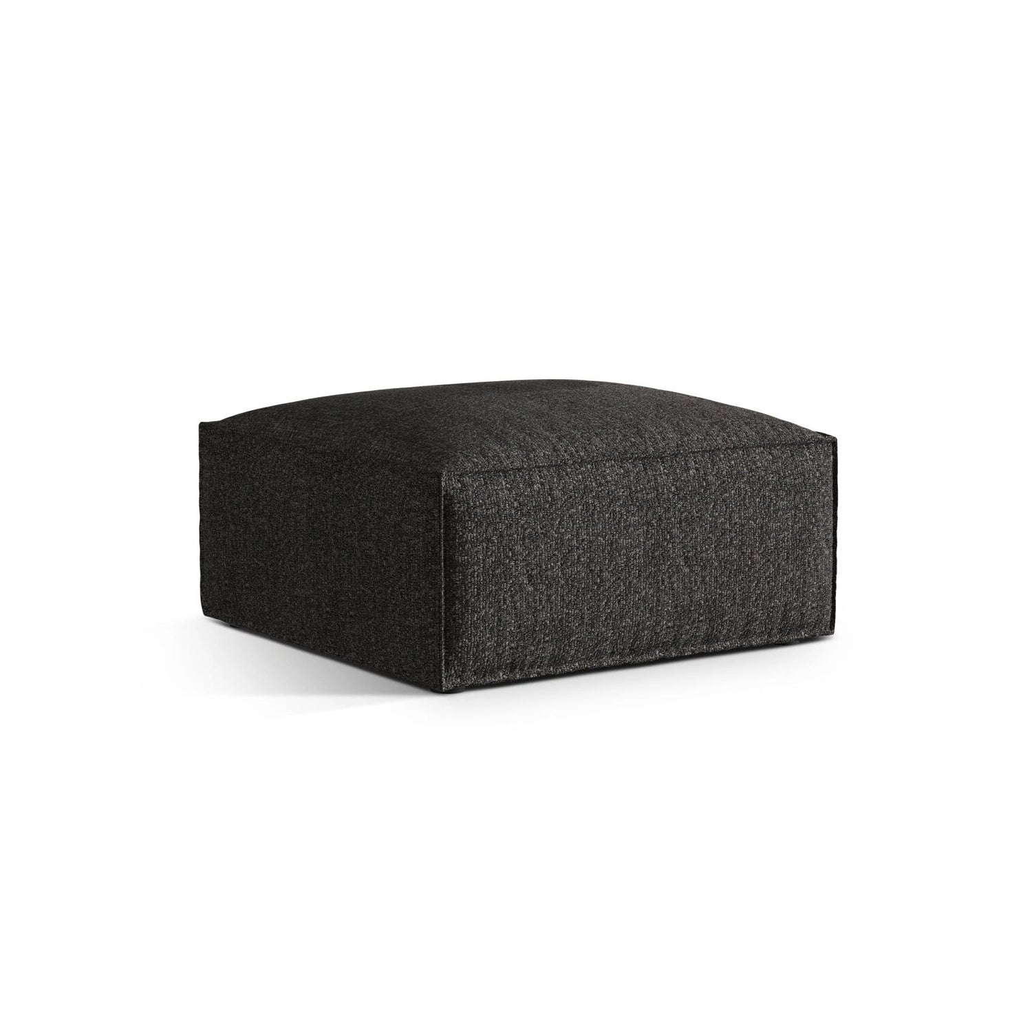 Nuria Pouf aus Boucle in Anthrazit (Monet Anthracite), 85x85 cm von Micadoni – Bild 2