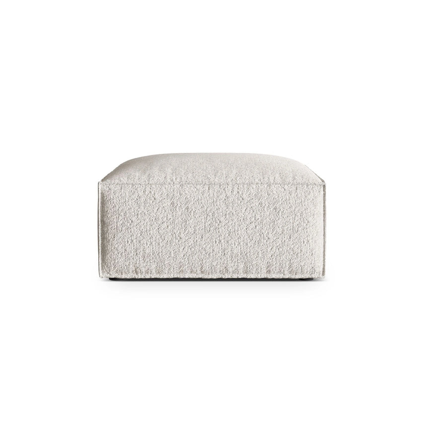 Nuria Pouf aus Boucle in Grau Beige meliert (Monet Pearl), 85x85 cm von Micadoni – Bild 1