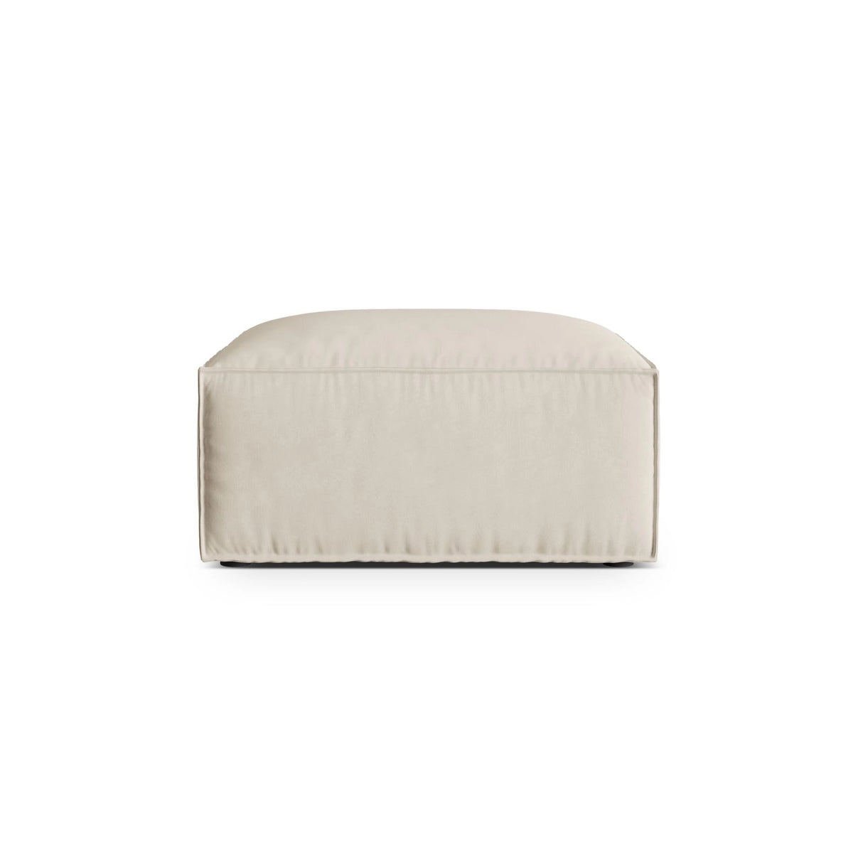 Nuria Pouf aus Samt in Beige (Paris Cream), 85x85 cm von Micadoni – Bild 1
