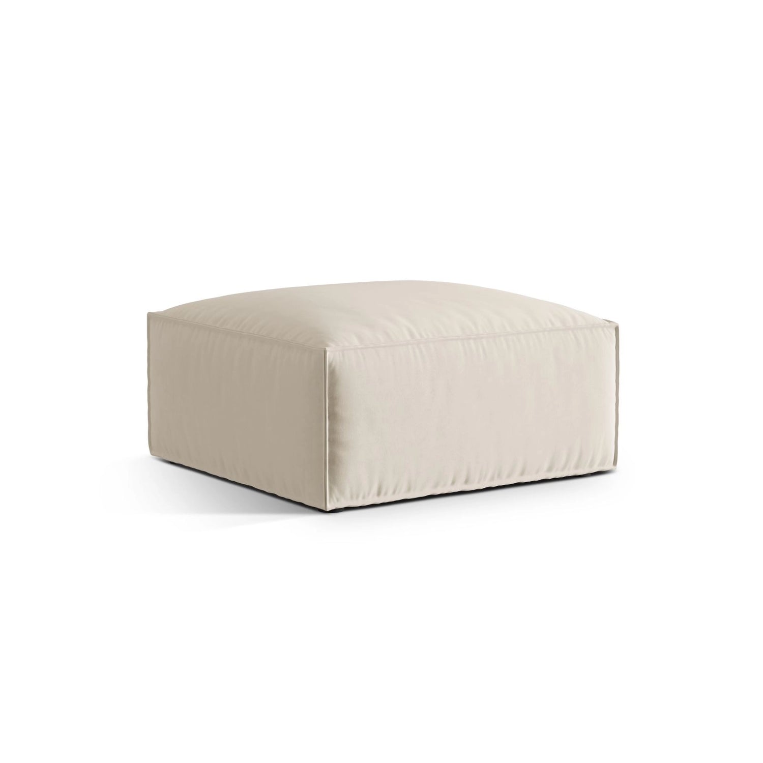 Nuria Pouf aus Samt in Beige (Paris Cream), 85x85 cm von Micadoni – Bild 2