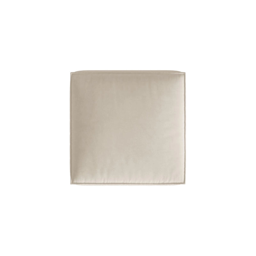Nuria Pouf aus Samt in Beige (Paris Cream), 85x85 cm von Micadoni – Bild 3