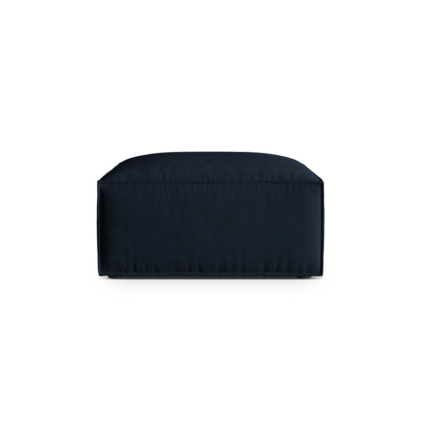 Nuria Pouf aus Samt in Dunkelblau (Paris Deep Blue), 85x85 cm von Micadoni – Bild 1