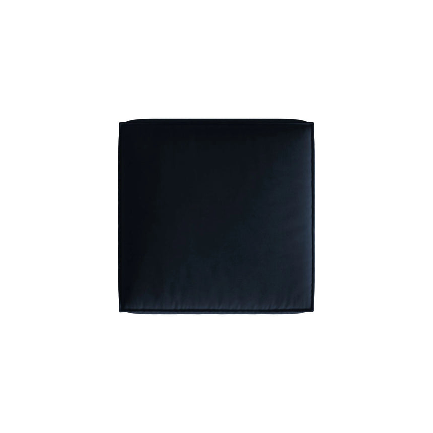 Nuria Pouf aus Samt in Dunkelblau (Paris Deep Blue), 85x85 cm von Micadoni – Bild 3