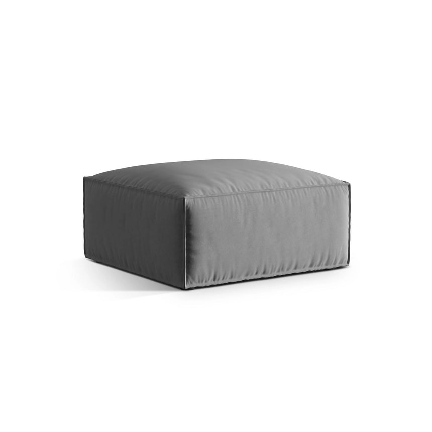 Nuria Pouf aus Samt in Grau (Paris Steel), 85x85 cm von Micadoni – Bild 2