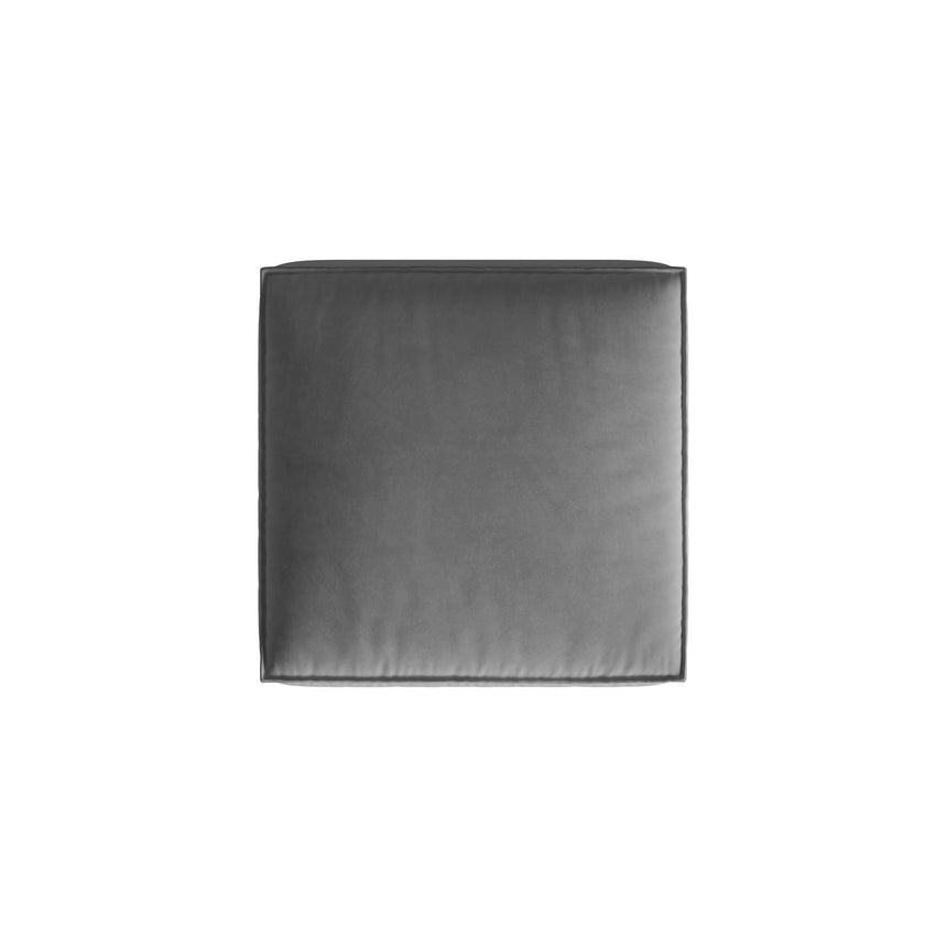 Nuria Pouf aus Samt in Grau (Paris Steel), 85x85 cm von Micadoni – Bild 3