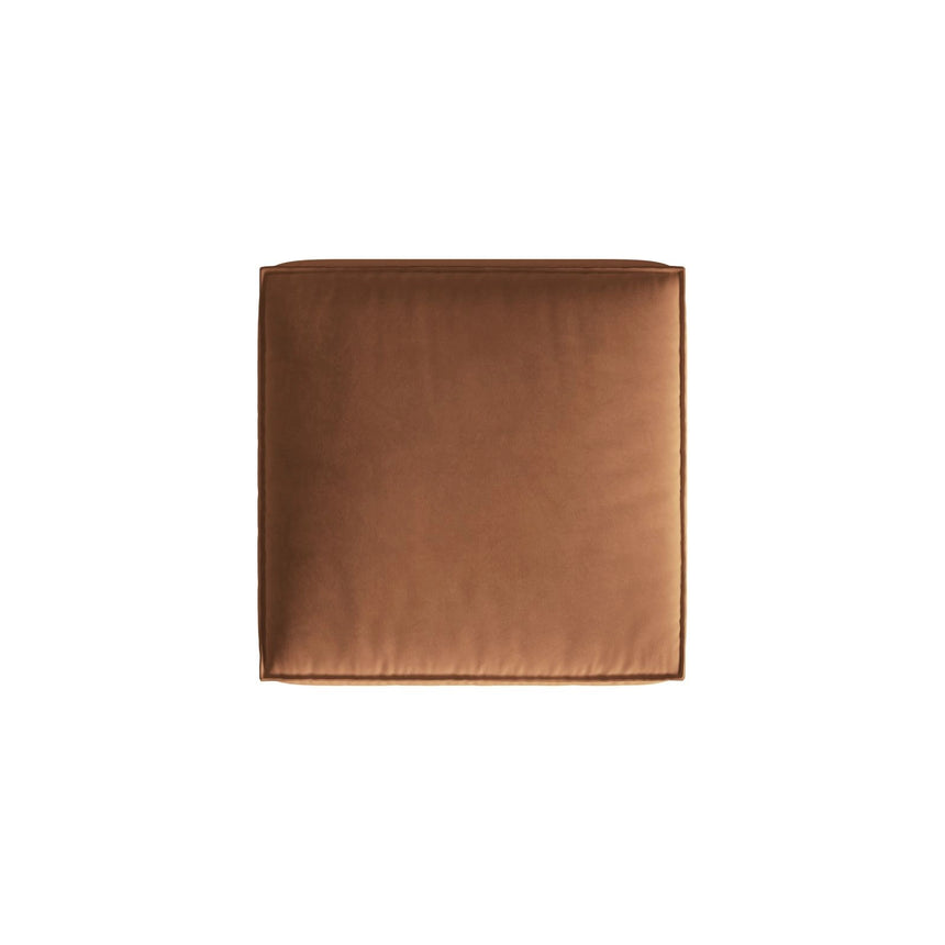 Nuria Pouf aus Samt in Honig (Paris Teja), 85x85 cm von Micadoni – Bild 3