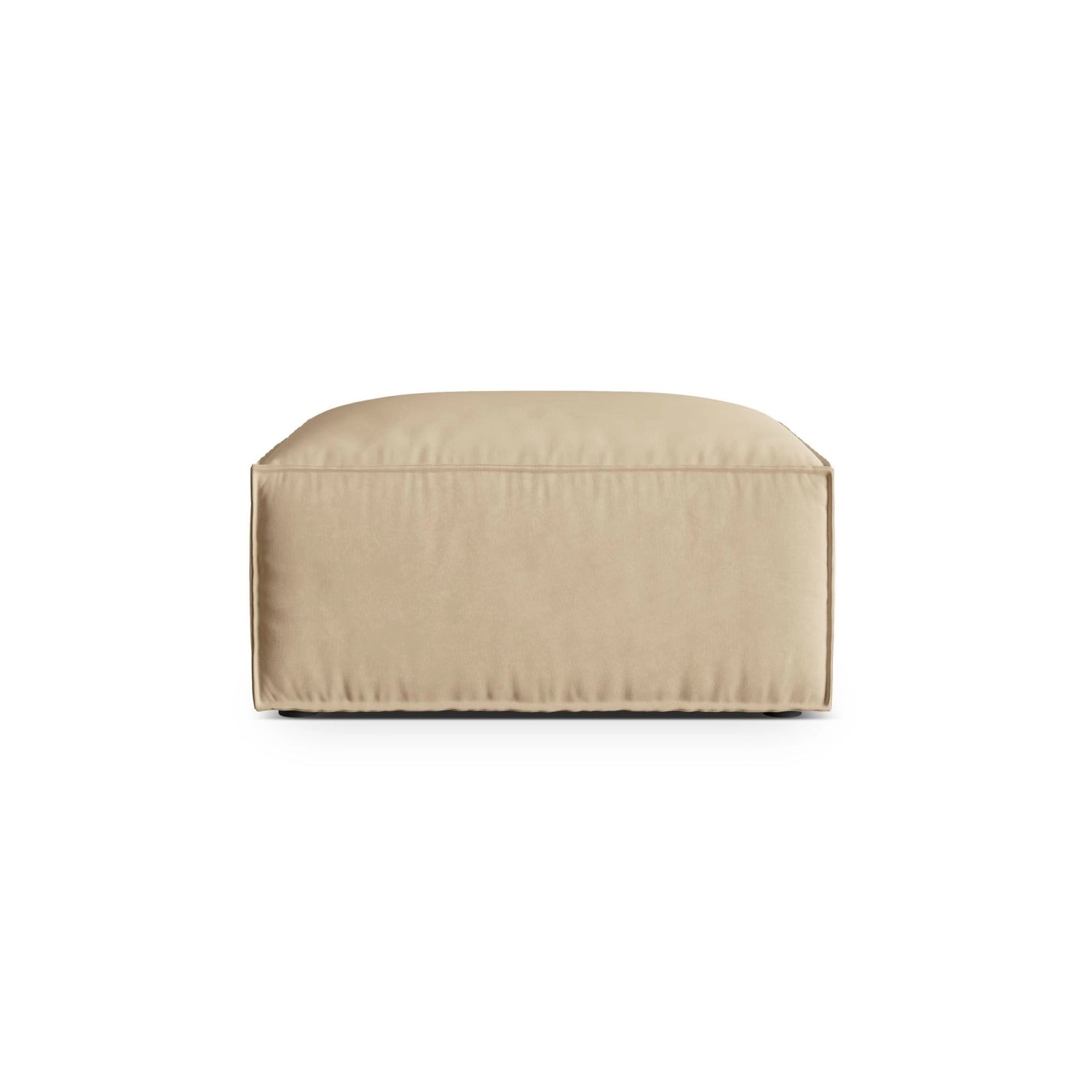 Nuria Pouf aus Samt in Nude (Paris Beige), 85x85 cm von Micadoni – Bild 1