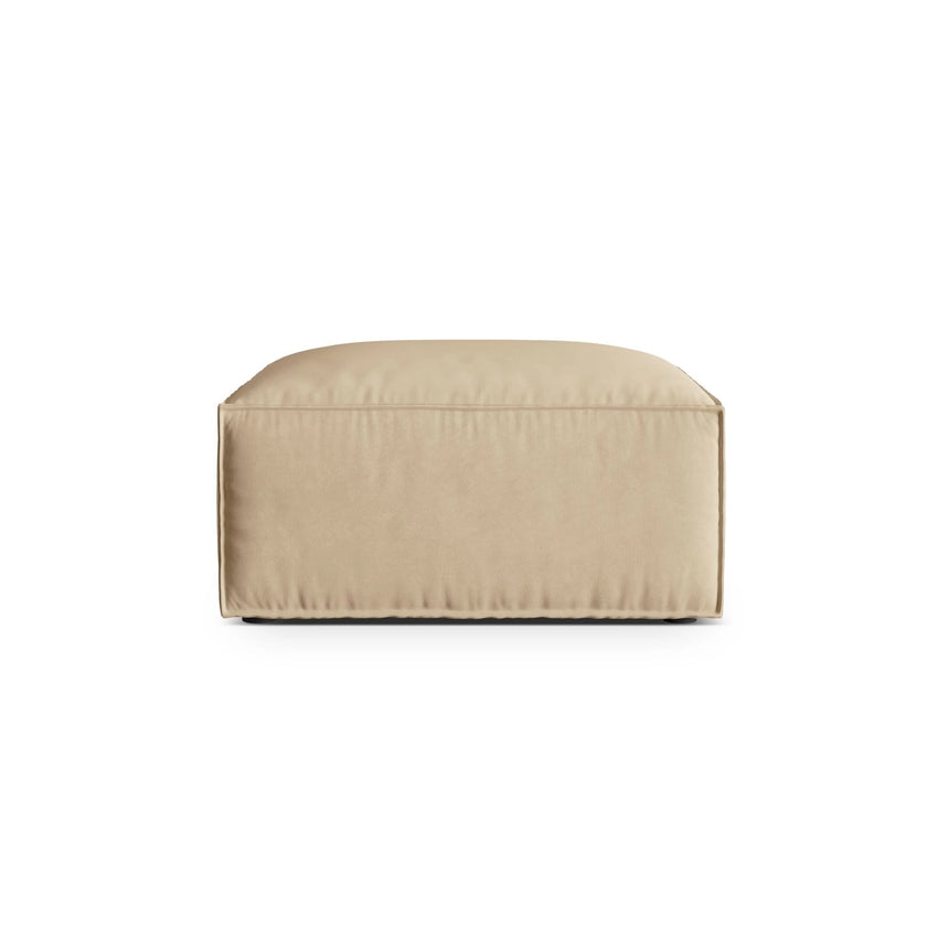 Nuria Pouf aus Samt in Nude (Paris Beige), 85x85 cm von Micadoni – Bild 1