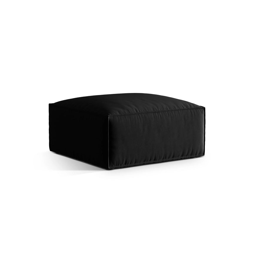 Nuria Pouf aus Samt in Schwarz (Paris Black), 85x85 cm von Micadoni – Bild 2