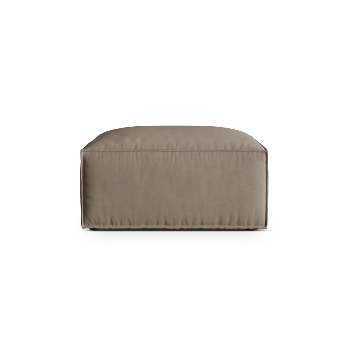 Nuria Pouf aus Samt in Warmes Grau (Paris Khaki), 85x85 cm von Micadoni – Bild 1