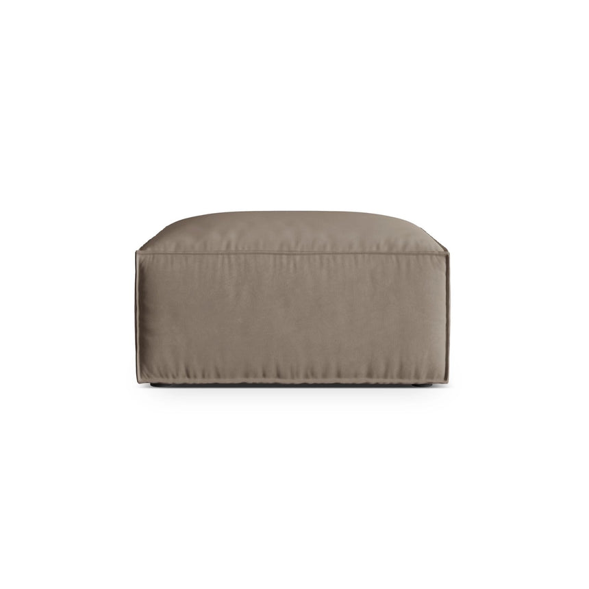 Nuria Pouf aus Samt in Warmes Grau (Paris Khaki), 85x85 cm von Micadoni – Bild 1